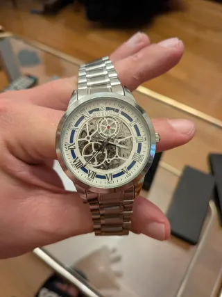 Reloj RUIGE Automático Skeleton Plata