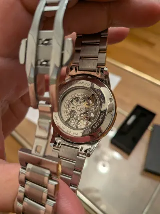 Reloj RUIGE Automático Skeleton Plata