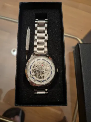 Reloj RUIGE Automático Skeleton Plata
