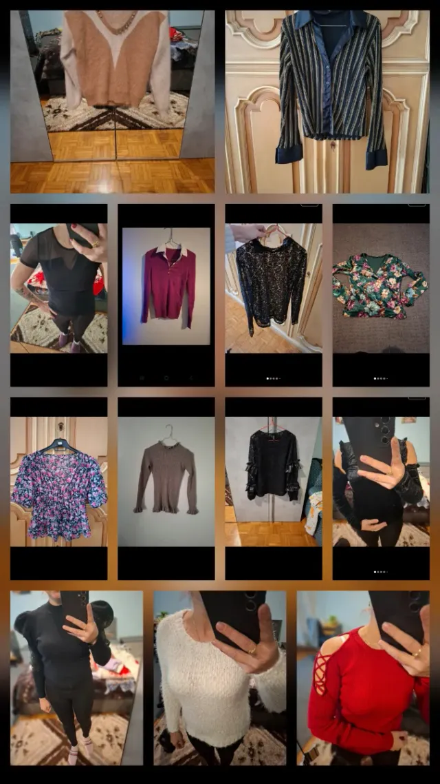 Set 13 capi S: nero, multicolor tutti sono nuovi,