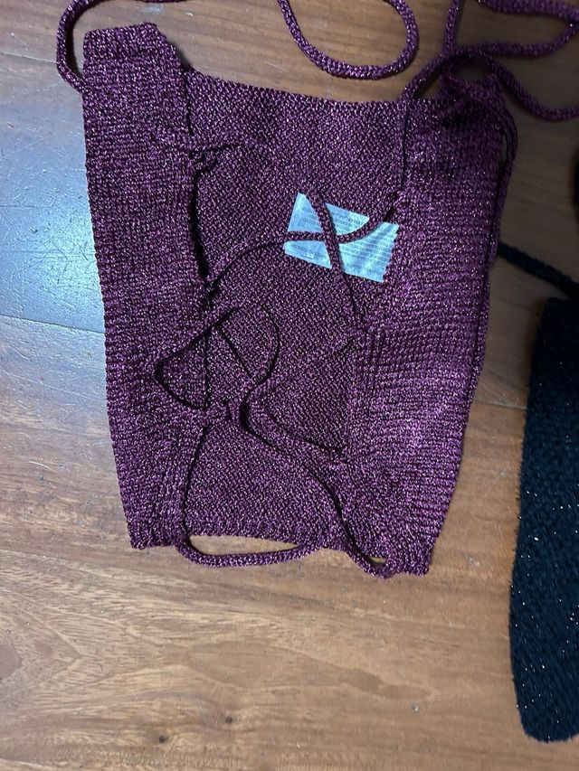 2 Tops Brillo Mango Espalda Descubierta