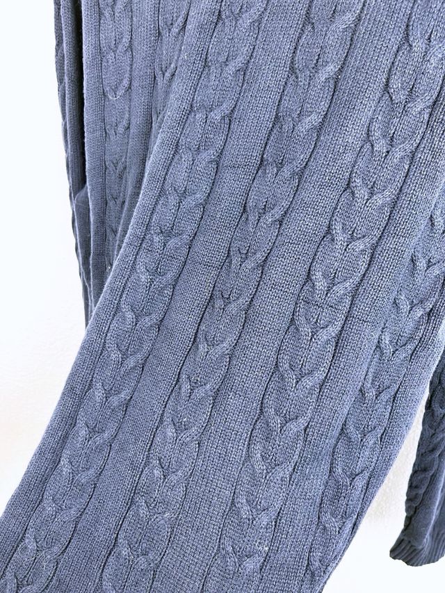 Maglione Nautica Classico in Punto Trenzato Blu Marina