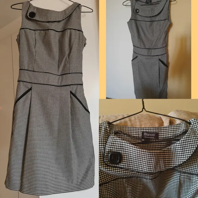 Vestido Blanco Talla XS Pata de Gallo