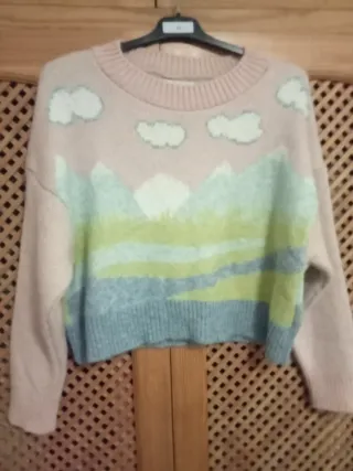 Jersey estampado paisaje pastel