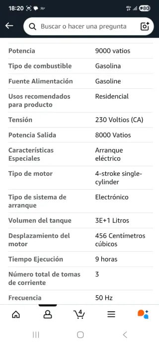 Generador Goodyear 8.000W Gasolina