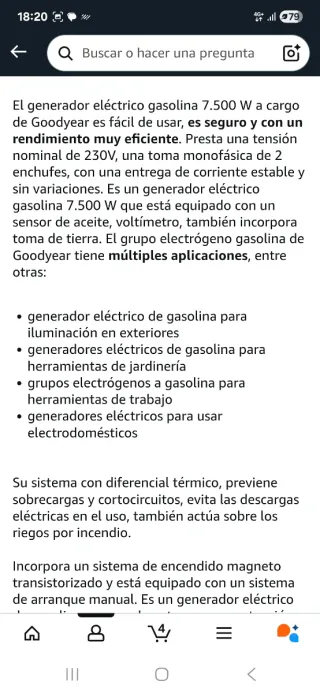 Generador Goodyear 8.000W Gasolina