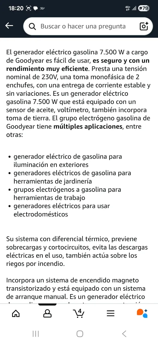 Generador Goodyear 8.000W Gasolina