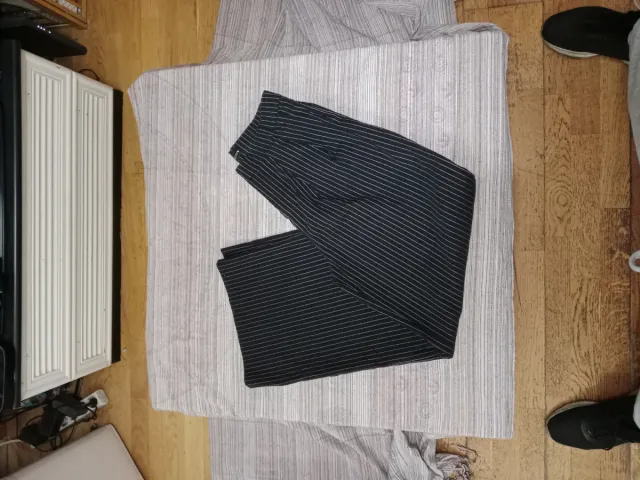 Pantalón Zara rayas mujer negro