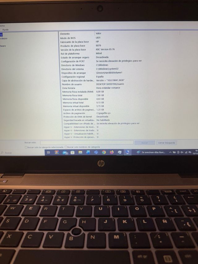 Portátil HP Negro/Gris