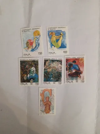 Lotto 6 Francobolli Italiani 1994