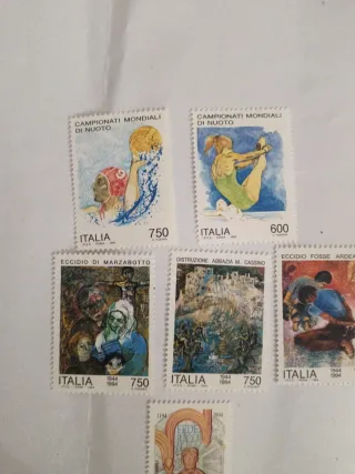 Lotto 6 Francobolli Italiani 1994