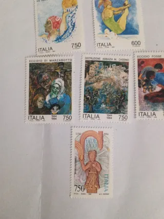 Lotto 6 Francobolli Italiani 1994