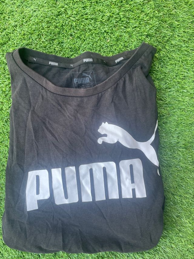Camiseta Puma Negra Logo Grande