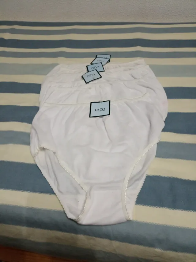 Lote 6 bragas LAZO blancas