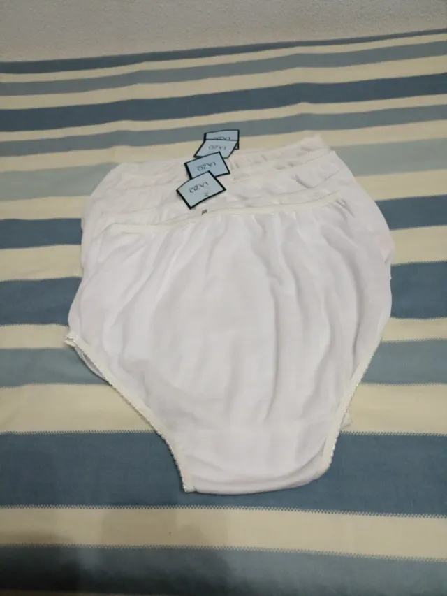 Lote 6 bragas LAZO blancas