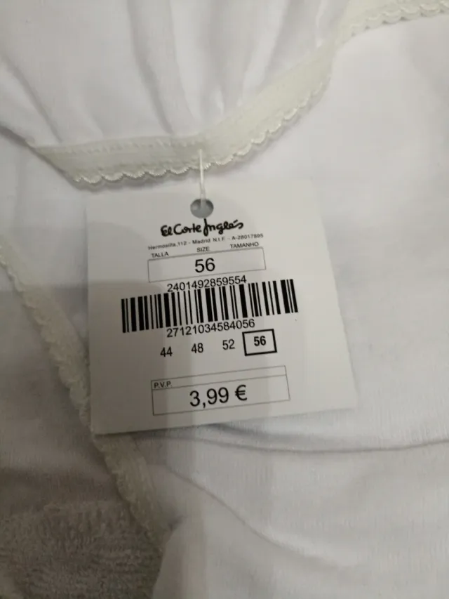 Lote 6 bragas LAZO blancas