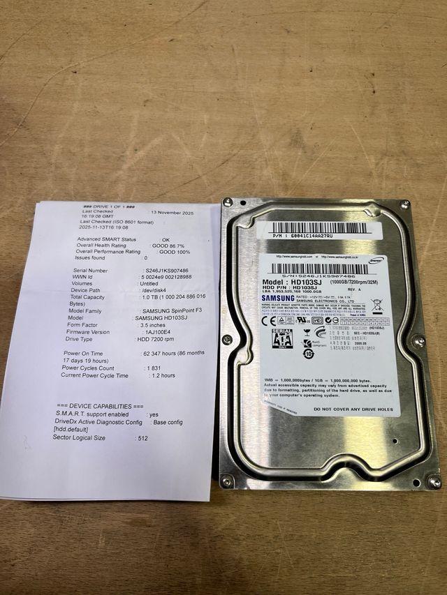 Samsung HD103SJ 1TB HDD