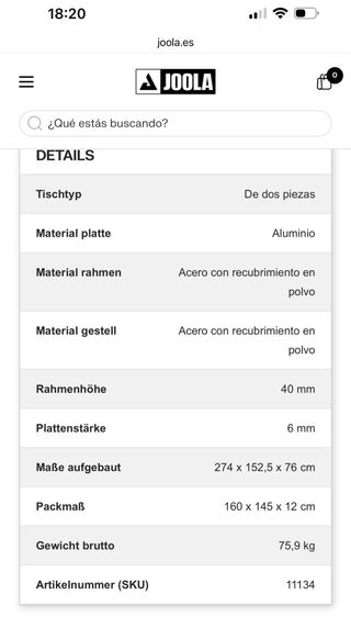 Mesa de Tenis JOOLA Rally TL Outdoor