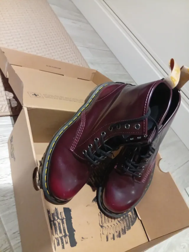 Botas Dr. Martens Rojo Borgoña