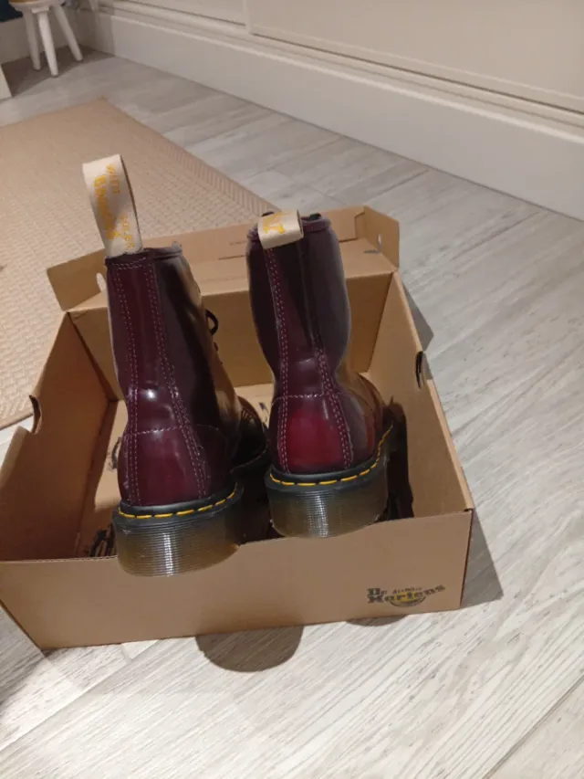 Botas Dr. Martens Rojo Borgoña