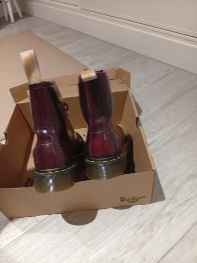 Botas Dr. Martens Rojo Borgoña