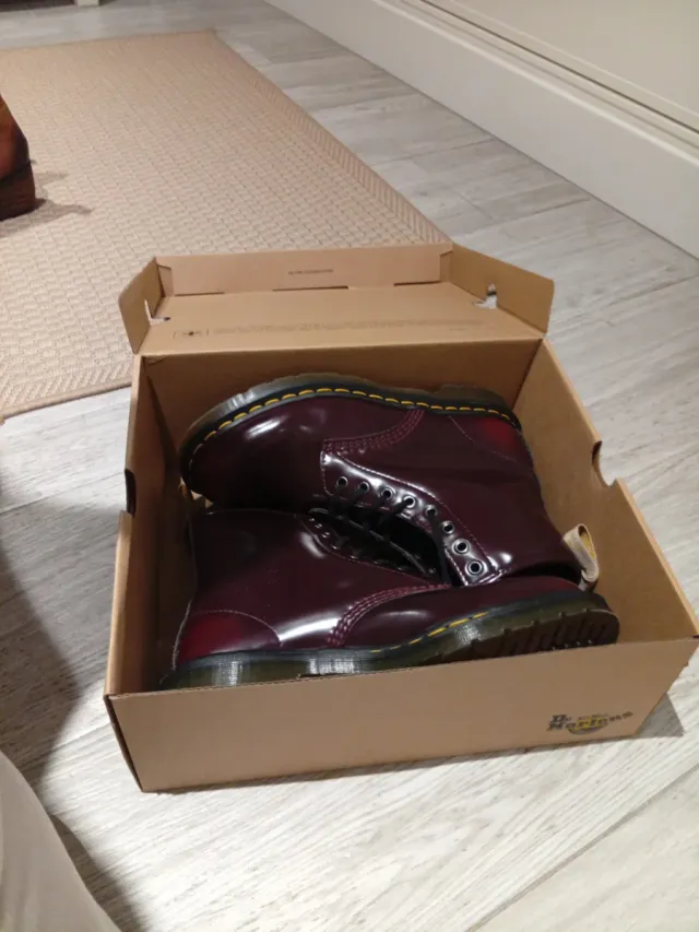 Botas Dr. Martens Rojo Borgoña