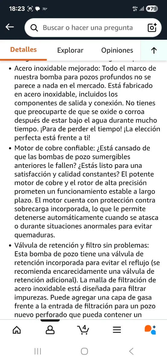 Bomba Sumergible VEVOR 1500W