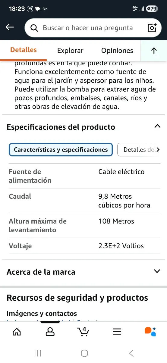 Bomba Sumergible VEVOR 1500W