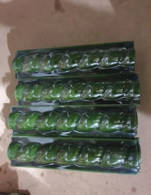 22 molduras decorativas verdes. Azulejos, cerámica