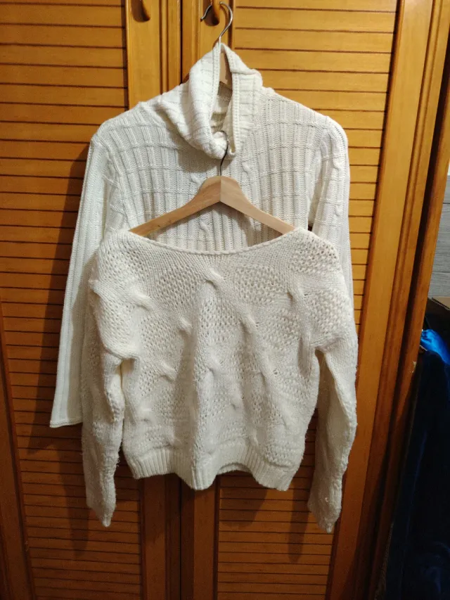 Lote 2 jerseys mujer punto blanco