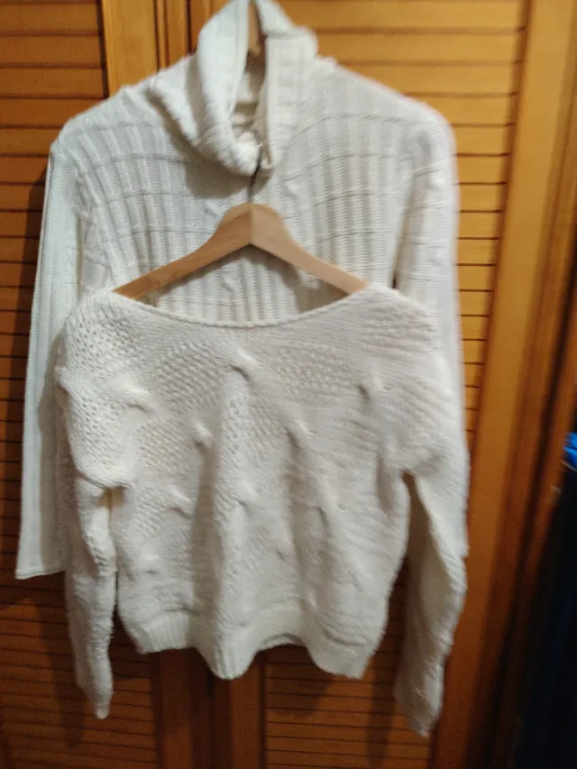 Lote 2 jerseys mujer punto blanco