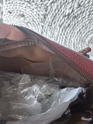 Bolso hombro o cruzado color teja a estrenar .