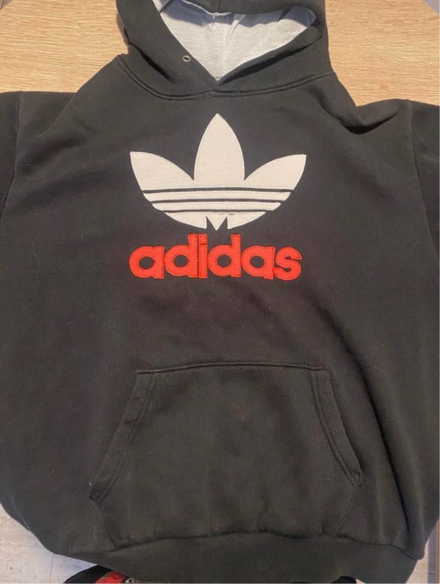 Sudadera Adidas Negra y Roja