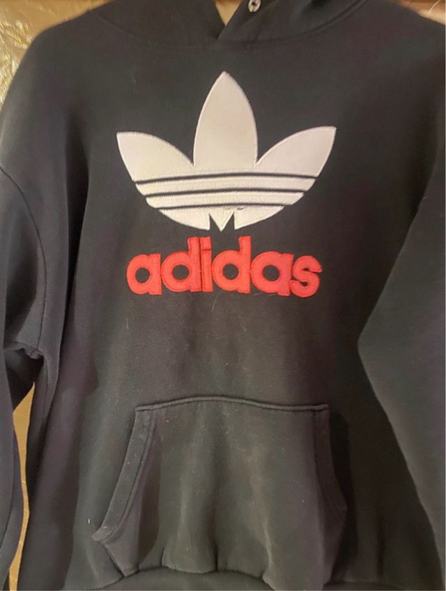 Sudadera Adidas Negra y Roja
