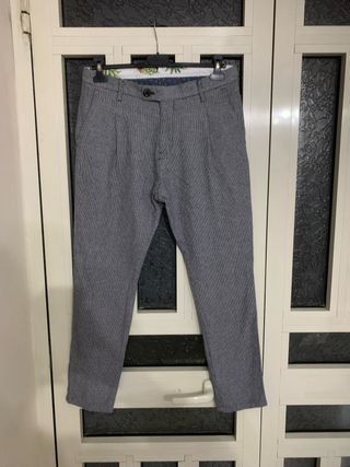 Pantaloni Neill Katter grigio/bianco