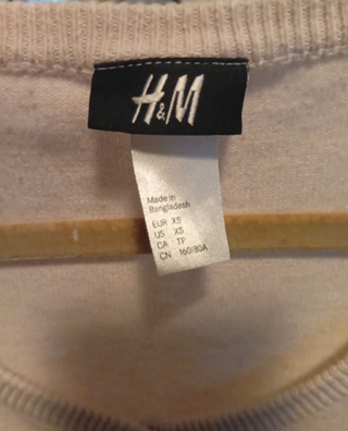 Rebeca H&M Punto Fino Canalé Talla S