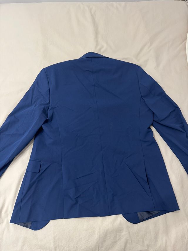 Chaqueta de traje Zara azul talla 50