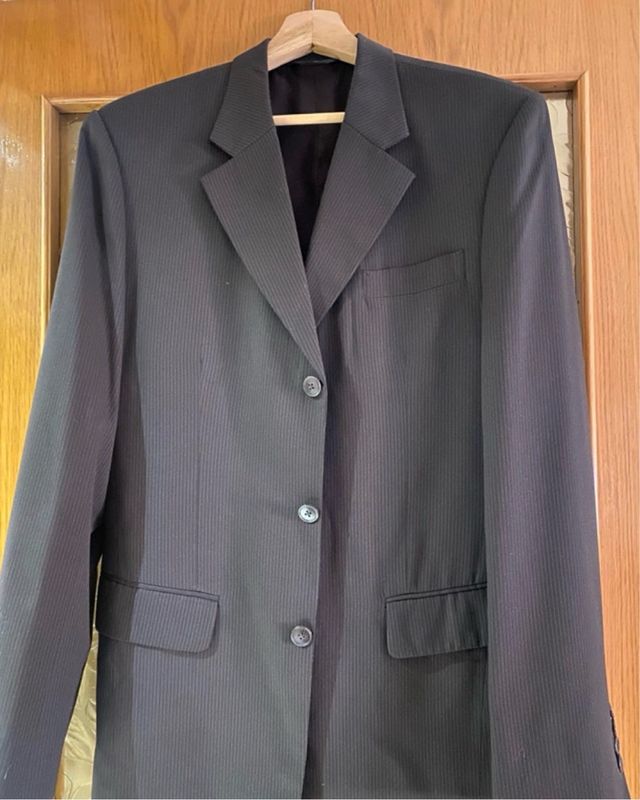 Traje BOSS Hugo Boss Negro Rayas