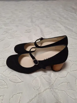Sandalias Farrutx con Tacón Madera Negro