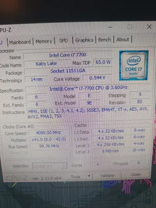 Intel Core i7-7700 SR338 4.2GHz CPU Procesador