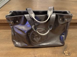 Borsa Armani Argento Logo AJ