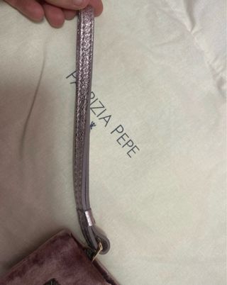 Pochette Patrizia Pepe rosa velluto