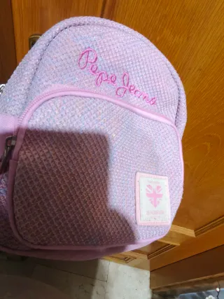 Mochila Pepe Jeans rosa 19x23x8 cm