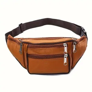 Riñonera bolso cartera cuero auténtico