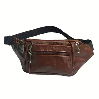 Riñonera bolso cartera cuero auténtico