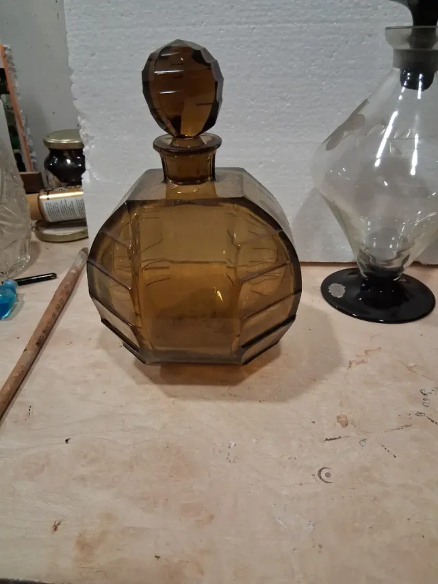 3 Licoreras Vintage Cristal Años 30