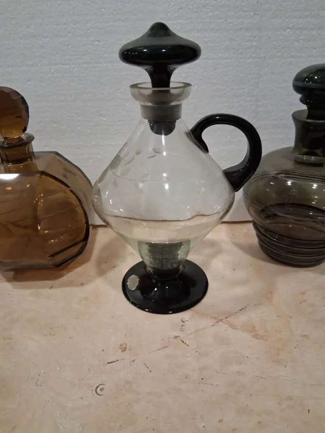 3 Licoreras Vintage Cristal Años 30