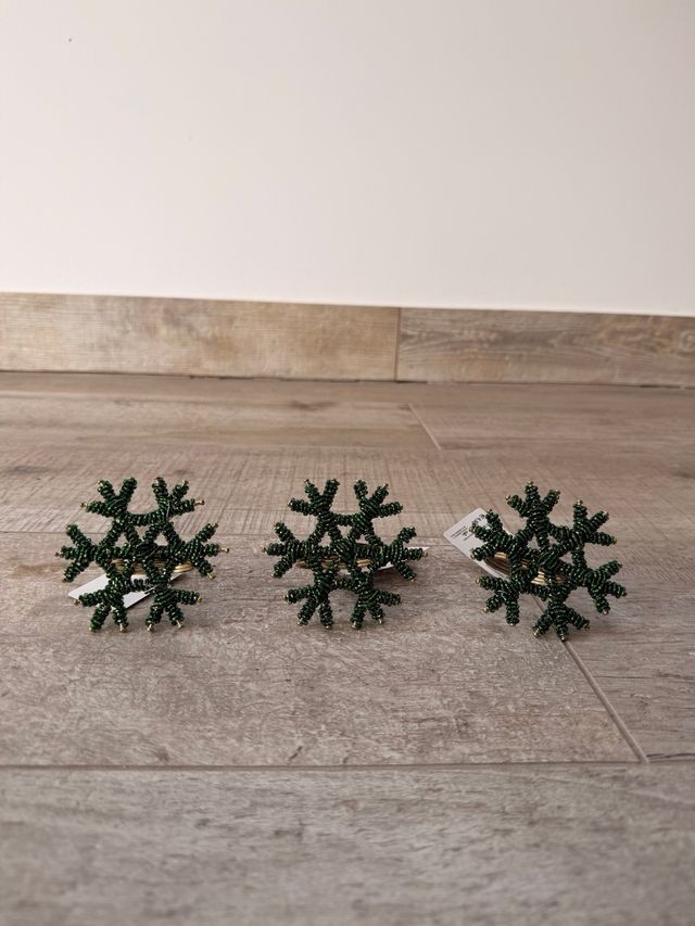 Porta servilletas copo de nieve navideño