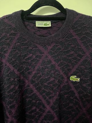 Maglione Lacoste Viola Raro Taglia M