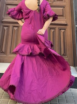 Traje de flamenca talla 44 buganvilla